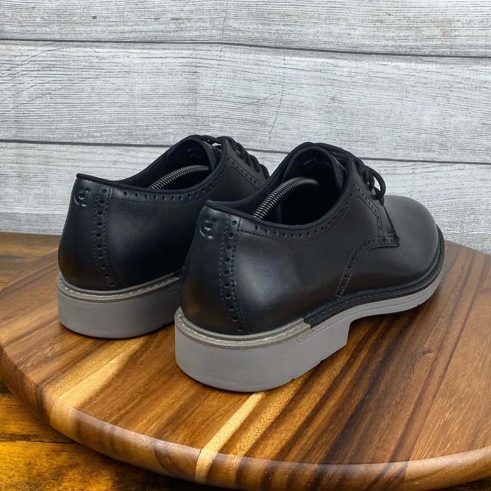 Cole Haan Go To Plain Toe Oxford Black Leather Gray Midsole Shoe C34123 Men’s 12